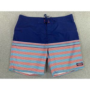 Vineyard Vines Striped SWIM Surf SUP Board Shorts‎ (Men's 40) Blue